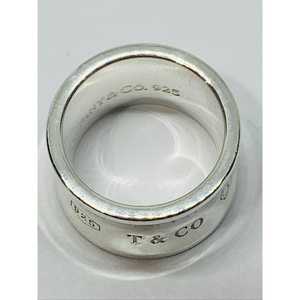 Tiffany & Co. Sterling Silver 1837 Wide Band Ring Size 4.75 - Picture 4 of 8